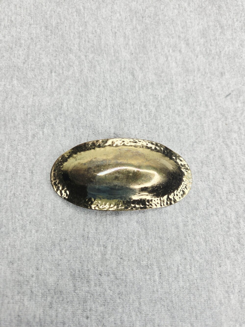 Brutalist Solid Brass Rope Edge Womens Oval Belt Buckle